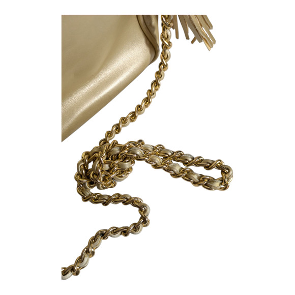 GIANI BERNINI - Gold Purse - Handbag -10x8x3 - Chain and Leather Strap - Picture 11 of 12